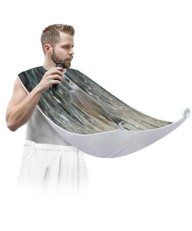 Beard Bib Apron Beard Bib Hair Catcher for Men Shaving and Trimming Non-Stick Waterproof Beard Cape Grooming Cloth Deer Pattern