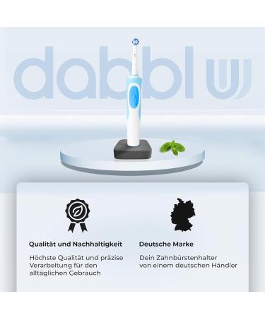 Dabblu Modern Toothbrush Holder for Oral B - Robust Concrete Anti-Slip Design Elegant Gray Bathroom Storage - Buy Online on GoSupps.com