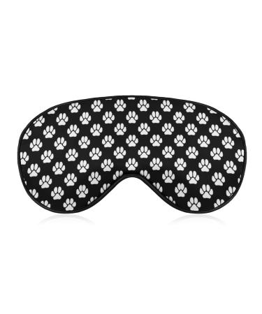 Animal Dog Paw Prints Sleep Mask for Women Adjustable Sleeping Eye Shades Cover with Elastic Strap