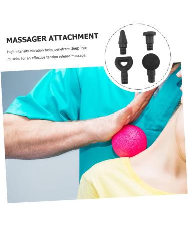 Beaupretty Fascia Gun Head - Muscle Massage Device Accessories | Relaxation Vibration Tool | Head Massage Tips | 9x6x2cm Black - Buy Online on GoSupps.com