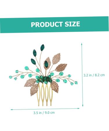 Beatifufu Rhinestone Tuck Comb Wedding Hair Comb Bridal Hair Comb Leaf Hair Accessories Prom Hair Accessories Gold Hair Accessories Leaf Hair Comb Wedding Hair Accessories - Buy Online on GoSupps.com