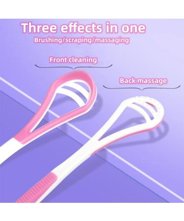 Tongue Brush Set - 5 Pack 2-in-1 Tongue Cleaner & Scraper for Fresh Breath | Silicone Tongue Brush for Adults & Kids - Buy Online on GoSupps.com