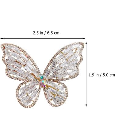 FRCOLOR Rhinestone Hair Clip for Women Butterflies bobby for girls Headwear curls Miss diamond Hair Jaw Clip - Buy Online on GoSupps.com