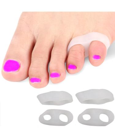No 4 silicone toe spreader little toe for hallux valgus hammer toe overlapping toes relief small toes pressure and hammer toe foot pain