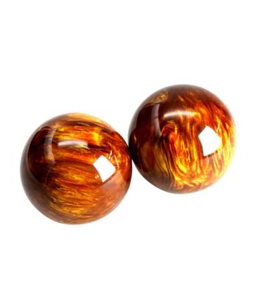 Tovinanna 2 piece of health ball round fitness balls Handfitness balls Health exercise balls massage balls Handmill balls handmade resin handballs