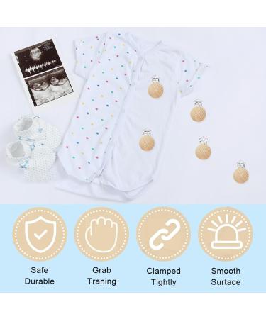 10 Eco-Friendly Natural Wood Pacifier Clips | Non-Toxic Dummy Clip Holders for Babies - Buy Online on GoSupps.com