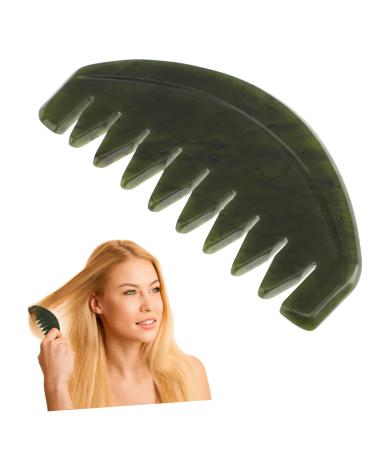 Magiclulu 3 pc portable jade comb jade massage device for the scalp care massage comb for the head head scratch wide tooth comb body gua ladies mixer hair natural jade