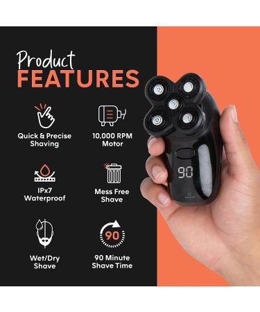 GROOMIE No Hair Don't Care Bundle - BaldiePro Electric Head Shavers + Natural Pre-Shave Oil & Aftershave Serum for Men's Head Shaver Kit - Buy Online on GoSupps.com