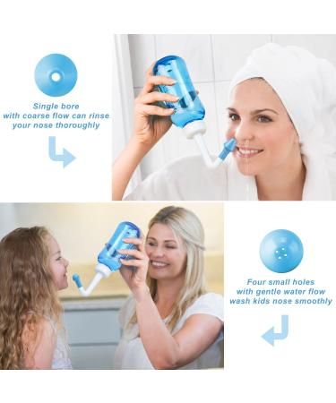 Nasendusche Set - 300 ml Neti Pot for Sinus Rinsing | Nose Rinse Kit & Salt Water Solution - Buy Online on GoSupps.com