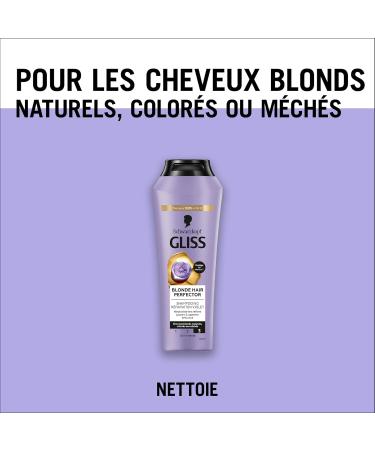 Schwarzkopf - GLISS - Violet Repair Shampoo - Blonde Hair Perfector - Neutralizes Yellow Highlights - Adds Shine - Natural Colored or Highlighted Blonde Hair - Intense Care - 250ml - Buy Online on GoSupps.com