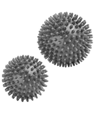 Aircover massage ball set 2 -person hedgehog ball hard.Fitness knobs ball for foot hand back muscle massage tool for plantar fasciitis.Trigger point massage balls gymnastics ball (gray 7cm/9cm)