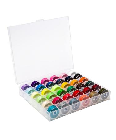 BetyBedy 36Pcs Bobbins and Sewing Threads with Bobbin Case for Multiple Sewing Machine Pre-Wound Bobbins Set for Bro-Ther/Baby-Lock/Jano-me/El-na/Sin-ger Standard Size and Assorted Colors PLASTIC - Buy Online on GoSupps.com