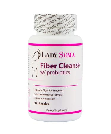 Lady Soma Fiber Cleanse for Women with Probiotics 60 Capsules