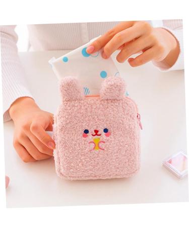Healifty Mini Zipper Pouch for Sanitary Napkins and Makeup - Cute Plush Purse for Teen Girls - Buy Online on GoSupps.com