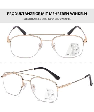 Shop Lanomi Photochrome Progressive Multifocal Reading Glasses - Blue Light Filter Flexible Varifocal Design Anti-Fatigue Titan Alloy - Ideal for Comfort & Clarity - Buy Online on GoSupps.com