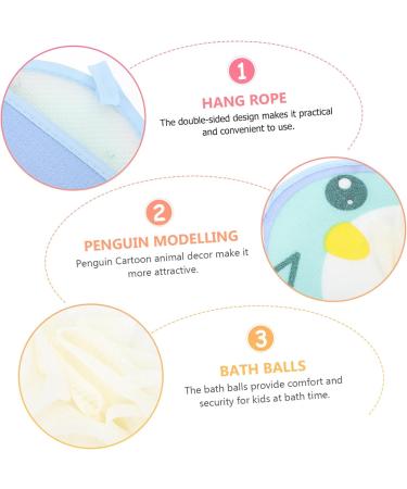 FOMIYES 3pcs Cartoon Bath Towels & Shower Balls - Foaming Bath Tools for Relaxation - Buy Online on GoSupps.com