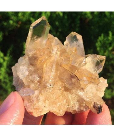 Crystal Rough Natural Crystal Rough Natural Lemon Yellow Quartz Crystal Original Stone Cluster Quartz Specimen Stone Smoked Yello Crystal Cluster Decoration 1pcs 60g--70g - Buy Online on GoSupps.com