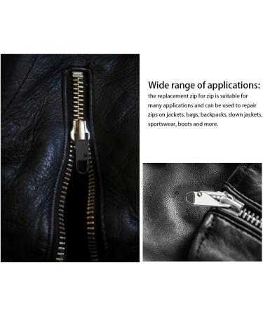 Rhys Zipper Set: 30 Removable Zinc Alloy Zipper Heads for Jackets Bags & Boots - Tool-Free Silver & Black - Buy Online on GoSupps.com