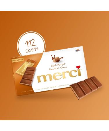 Shop Merci Panel Chocolate Noble Nougat 112g - Premium Milk Chocolate with 43% Nougat Filling | International Shipping Available - Buy Online on GoSupps.com