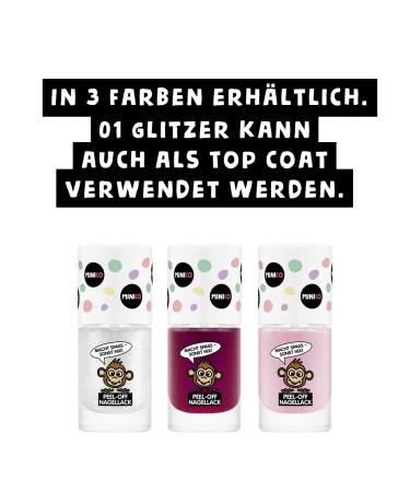 Shop Minico Premium Kinder Nail Polish Set - 3 Pack Glitter Pink & Rose - Removable Vegan Child-Friendly & Dermatologically Tested - Buy Online on GoSupps.com