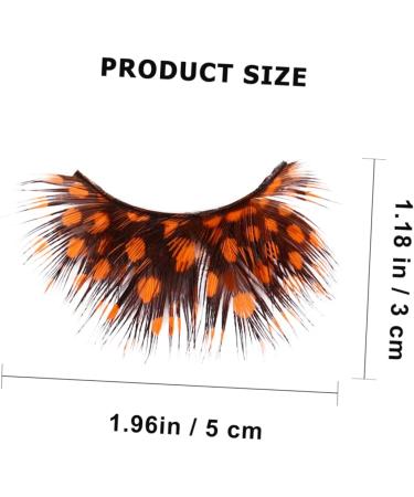 2 Pairs False Eyelashes Fake Eyelashe Spotted False Eyelashes False Eye Lashes Orange Party Lashes Costume Lashes Nativity Costumes Synthetic Eye Lashes Halloween Extend 5x3cm Orange - Buy Online on GoSupps.com