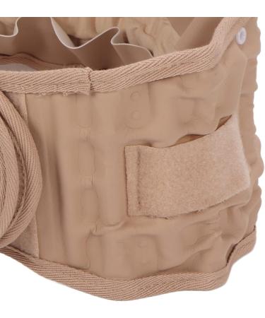 Decompression Back Belt - Lumbar Spine Support for Lower Back Pain Relief | Traction Device for Men & Women (Khaki) - Buy Online on GoSupps.com