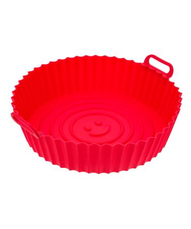 KICHOUSE Air Fryer Pan Silicone Baking Pans Fryer Basket with Handle Convenient Silicone Pot Potholder Fried