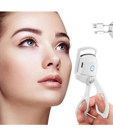 HEASE Heated Rechargeable Eyelash Curlers - Electric Safe Heated Eyelash Curler for Long Lasting Natural Eyelashes - Quick Pre-Heat