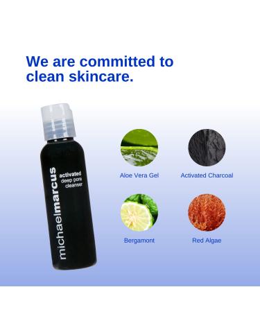 Buy Michael Marcus Activated Charcoal Deep Pore Cleanser - Detoxify Remove Oil & Dirt - Natural for All Skin Types (4oz) - International Shipping Available - Buy Online on GoSupps.com