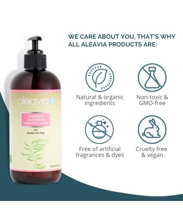 Organic Grapefruit Lemongrass Prebiotic Body Lotion - 12 Oz | Moisturizing with Organic Essential Oils - Buy Online on GoSupps.com