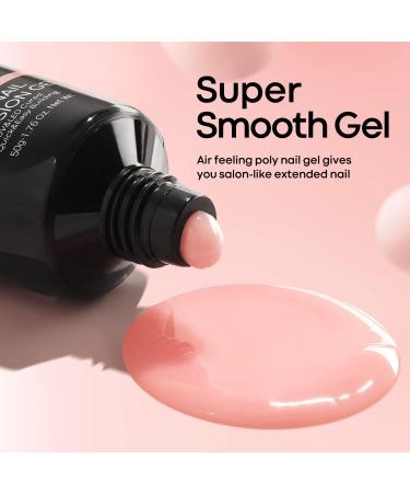 Modelones Poly Nail Gel Builder 50ML - Light Apricot Color | Nail Extension Gel for Thickening & Enhancement | Acrylic Extension Trial Kit for Professional Technicians - Buy Online on GoSupps.com