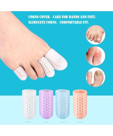 HEIMEABI Gel Toe Protector - Silicone Toe Caps for Corns, Blisters & Ingrown Toenails - Pain Relief & Foot Soak - Purple Medium - Buy Online on GoSupps.com