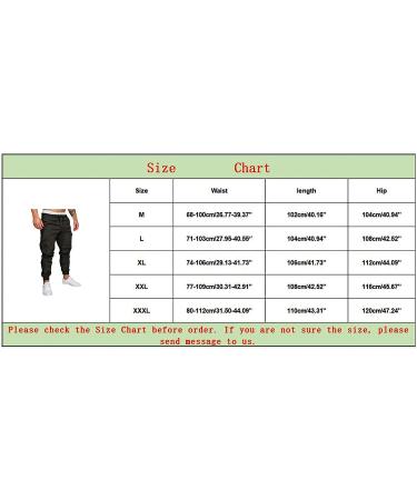 Huangse Men's XX-Large Casual Elastic Waist Cargo Pants in Khaki - Buy Online on GoSupps.com