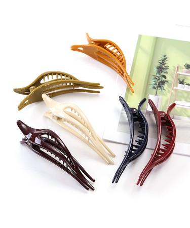 Sewooo 6-Piece Plastic Hair Clip Set | French Combi Clamps & Hairdresser Clips for All Hair Types - International Shipping Available - Buy Online on GoSupps.com