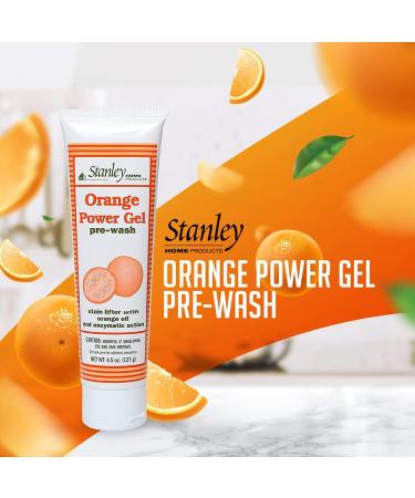 Stanley Home Products Orange Power Gel - Instant Laundry Stain Remover for Tough Stains | Cleans & Deodorizes Fabrics | 4.5 oz - Buy Online on GoSupps.com