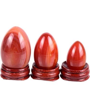 Yoni Massage Tool Set - 3-Piece Natural Agate Crystal & Carnelion for Pelvic Floor Health | Exercise & Wellness - Buy Online on GoSupps.com
