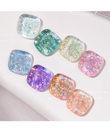 Mermaid Star Sea Diamond Gel Polish 8colors Nail Gel Soak Off Uv Gel Varnish Hybrid Manicure Auroras Shining Nail Art Gel - Nail Gel - - (Color: 1) - Buy Online on GoSupps.com