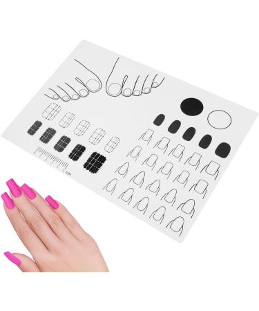 Nail Mat Silicone Nail Practice Mat for Manicure Nail Manicure Tools Stamping Mat Nail Sticker Guide for Nail Sticker Printing White - Buy Online on GoSupps.com