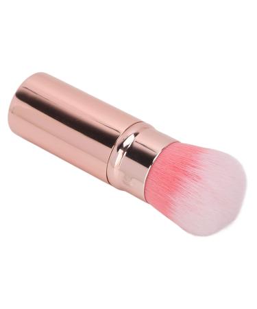 Verdant Touch Powder Brush Retractable Makeup Brush Portable Soft Hair Blush Brush Travel Loose Powder Brush for Makeup Artist Pink