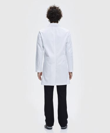 Dr. James Men's Tailored Fit Lab Coat with Smartphone and Tablet Pockets - White, 38 Inch Length (Size Small) - Buy Online on GoSupps.com