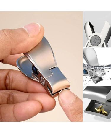 1/3 Opening Nail Clippers - Wide Jaw Nail Cutter for Thick Nails | Sturdy Thick Fingernail Toenail Clippers Cutter for Men Women with Ingrown Nails - Buy Online on GoSupps.com