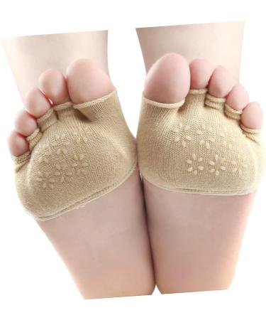 FOMIYES Fingerless Socks for Women - 3 Pairs Seamless Toe & Forefoot Pads for Heels - Toeless Cushion Liners & Toe Cover Sox - Buy Online on GoSupps.com