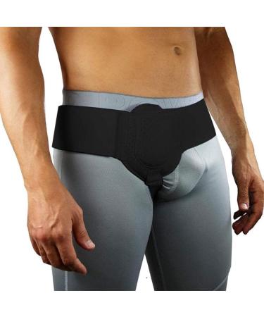 VKWE Hernia Belt For Men Hernia Truss Inguinal Hernia Support For Men For Left or Right Side Post Surgery Men's Inguinal Hernia Support Truss For Inguinal Groin Hernias Adjustable Waist Strap Black - Buy Online on GoSupps.com