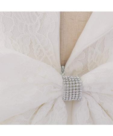 FYMNSI Baby Girl Baptism Christening Dress with Lace Floral Embroidery and Headband | 18-24 Months White - Buy Online on GoSupps.com