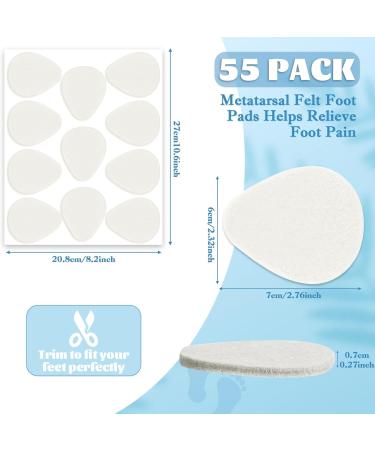 Shynek 55Pcs Metatarsal Foot Pads - 1/4 Thick Adhesive Cushions for Women & Men | Pain Relief for Forefoot & Plantar Fasciitis - White - Buy Online on GoSupps.com