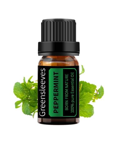 GREENSLEEVES Peppermint Essential Oil, 10ml Pure Plant-Based Fragrance Oil for Aromatherapy, Essential Oils for Diffuser, Air Freshener, Massage, Bath Bomb, Scented Candle Soap Making - Buy Online on GoSupps.com