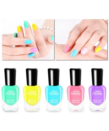 Abitzon 10 Bottle Nail Polish Set - Non-Toxic Eco-Friendly Easy Peel Off & Quick Dry Water Based Multicolor - Buy Online on GoSupps.com