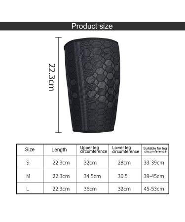 Tofbs 2-Piece Compression Thigh Bandage for Men & Women | Breathable Elastic Support for Knee Tendon & Quadriceps Injuries | Muscle Pain Relief (Large) - Buy Online on GoSupps.com