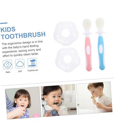 Healvian Toothbrush Tool Set for Baby Dental Care | Silicone Cleaning Brush & Accessories | Pink Tooth Cleaning Tools for Children - Buy Online on GoSupps.com