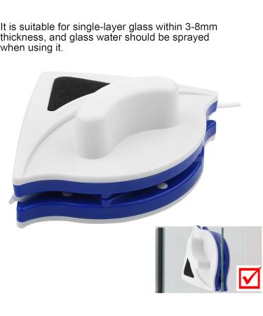 Double-Sided Window Glass Cleaners Practical Magnetic Glass Surface Wiper Brush Cleaning Tool for Single Glazed Windows with 3-8mm Thickness - Buy Online on GoSupps.com